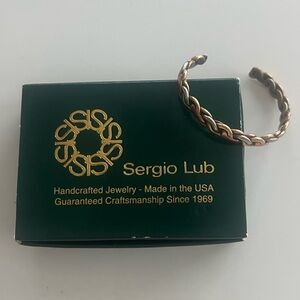Vintage Sergio Lub copper and silver bracelet
